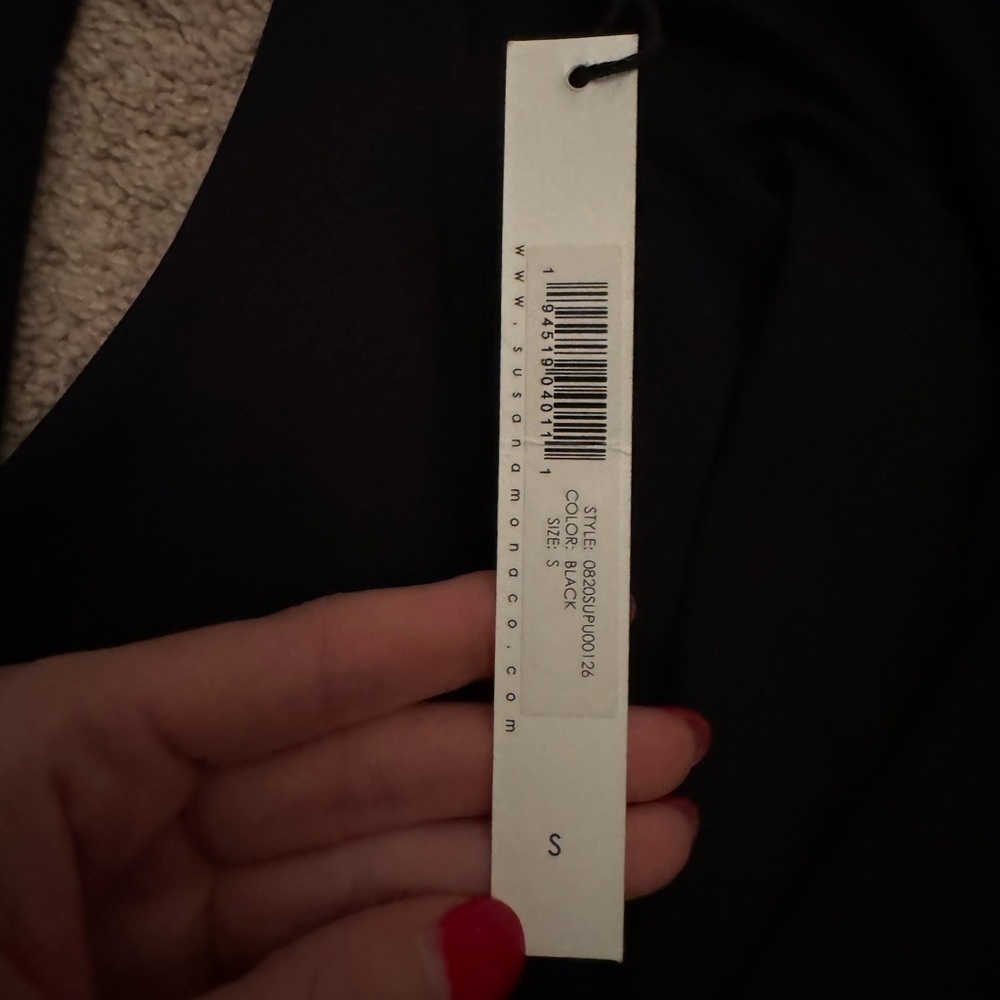 Susana Monaco- NWT Black Sleeveless Twist Front Cutout Wide Leg Jumpsuit - Picture 2 of 4